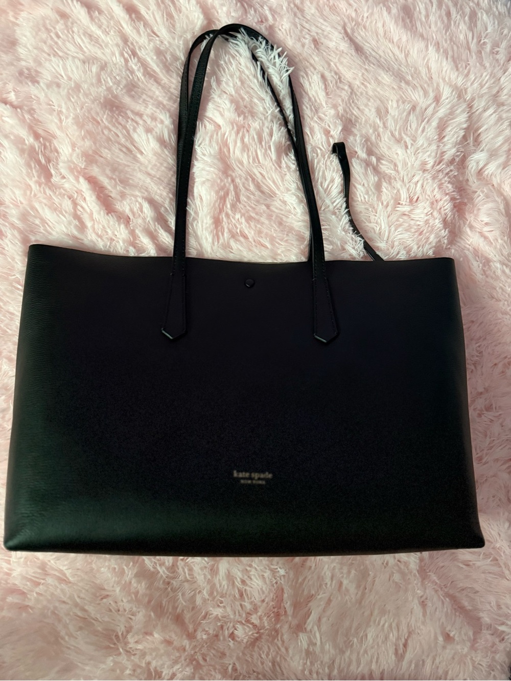 kate spade Black Leather Tote with Pouch - Picture 2 of 11